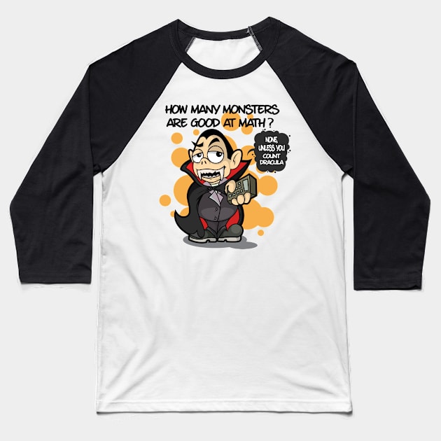 Math Teacher Shirt Funny | Vlad Dracula Shirt Count Dracula Baseball T-Shirt by TellingTales